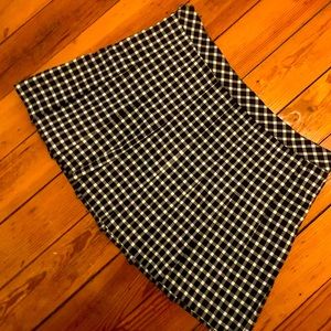 Checkered Pleated Skirt
